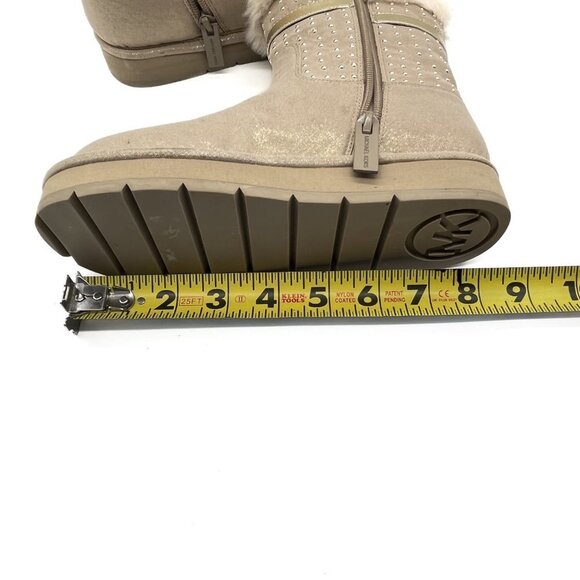 MK “Grace Studded” Tan Girls Fur Boots - NWOB - Picture 5 of 6